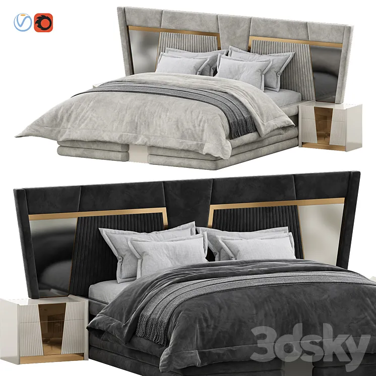 Gustav Bed by Medusa Home 3D Model Free Download