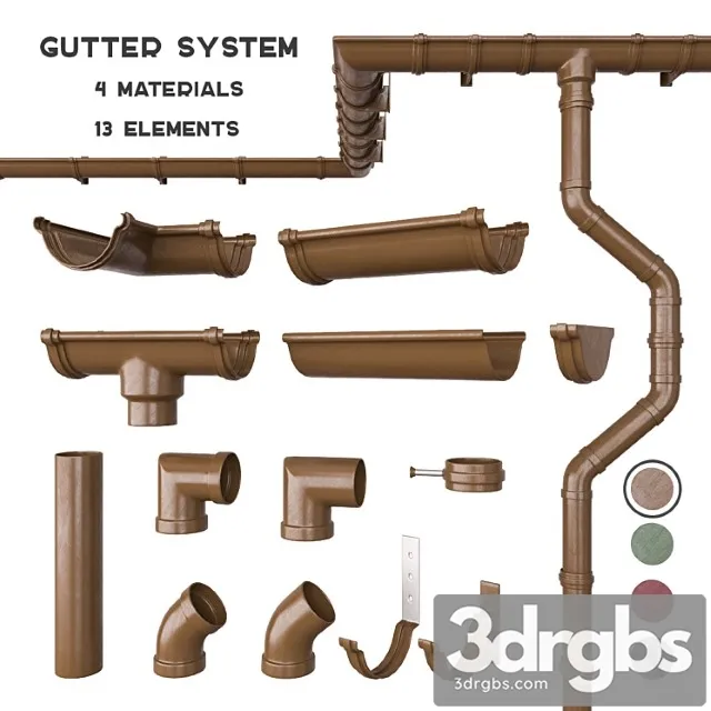 Gutter System 2 3D Model Download