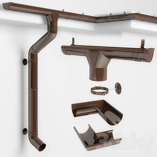 Gutter system 3D Model