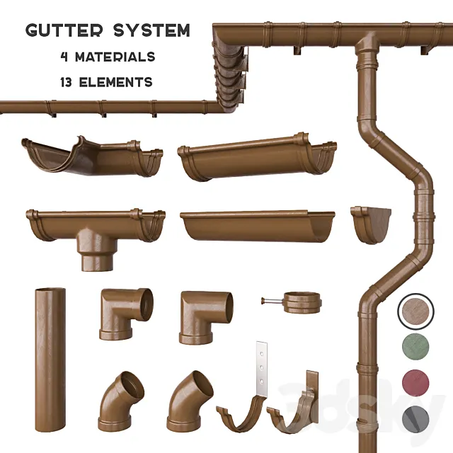 Gutter system 3DModel