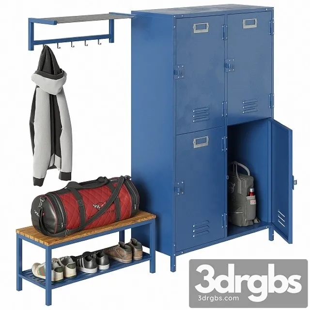 Gym Locker Room 3D Model Download
