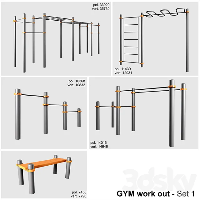 GYM workout set-1 3DModel