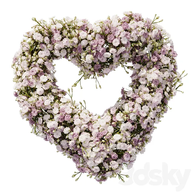 gypsophila wreath 3D Model gypsophila wreath 3D Model