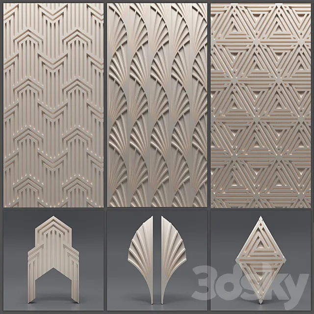 Gypsum 3D panel 3D Model