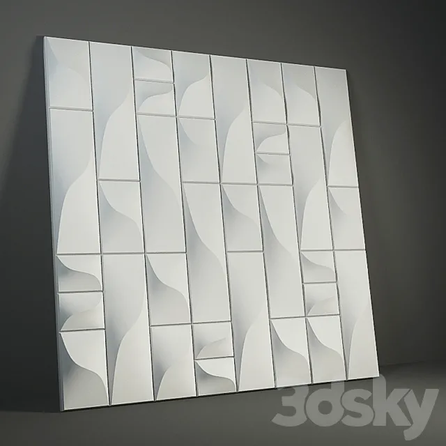 Gypsum 3D panel “Vertical” 3DModel