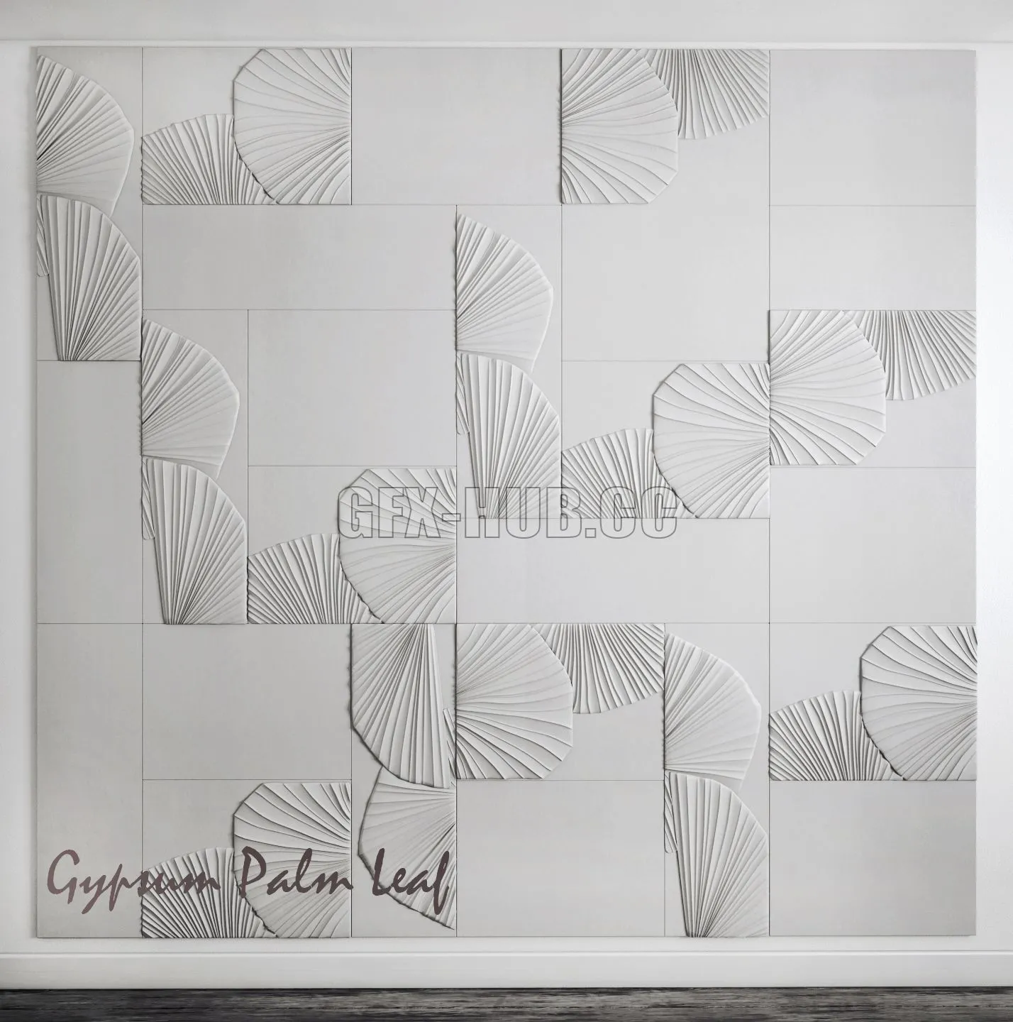 Gypsum flora tiles 3D Model