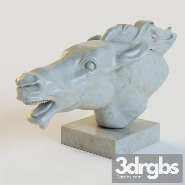 Gypsum Horse Head 3D Model Download
