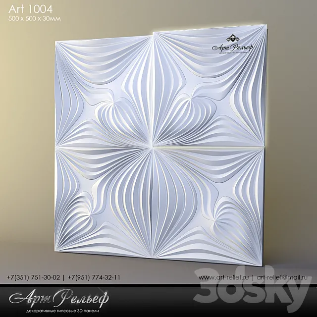 Gypsum panel 3d Art-1004 from ArtRelef 3D Model