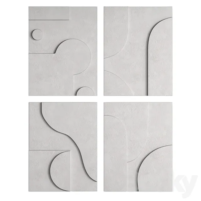 Gypsum panel 3D Model Gypsum panel 3D Model