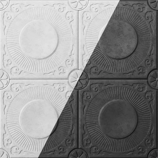 Gypsum panel chamomile 3D Model Gypsum panel chamomile 3D Model