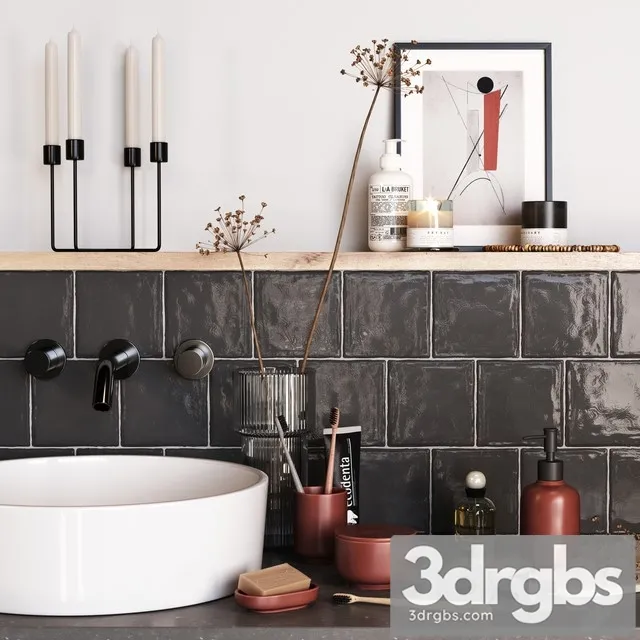 H & M Decorative Bathroom Set 3D Model Download H & M Decorative Bathroom Set 3D Model Download