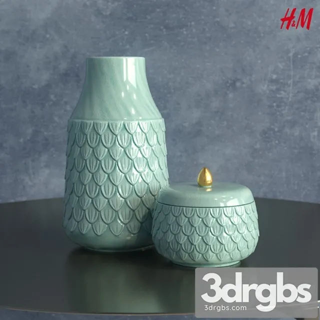 H M Home Tall Stoneware Vase 3D Model Download