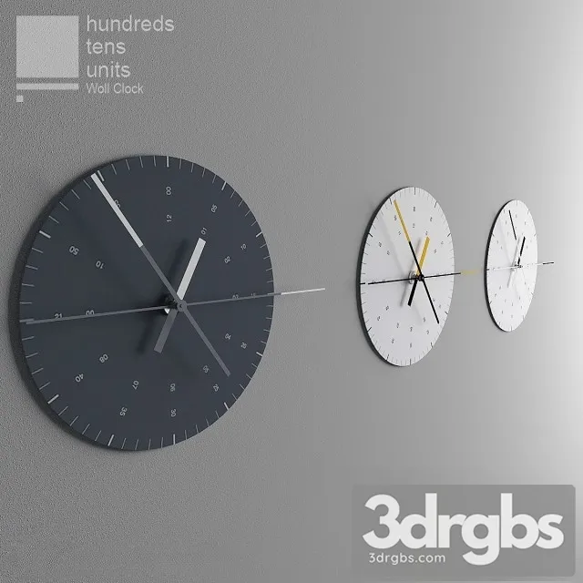 Haandreds Tens Units Wall Clock 3D Model Download