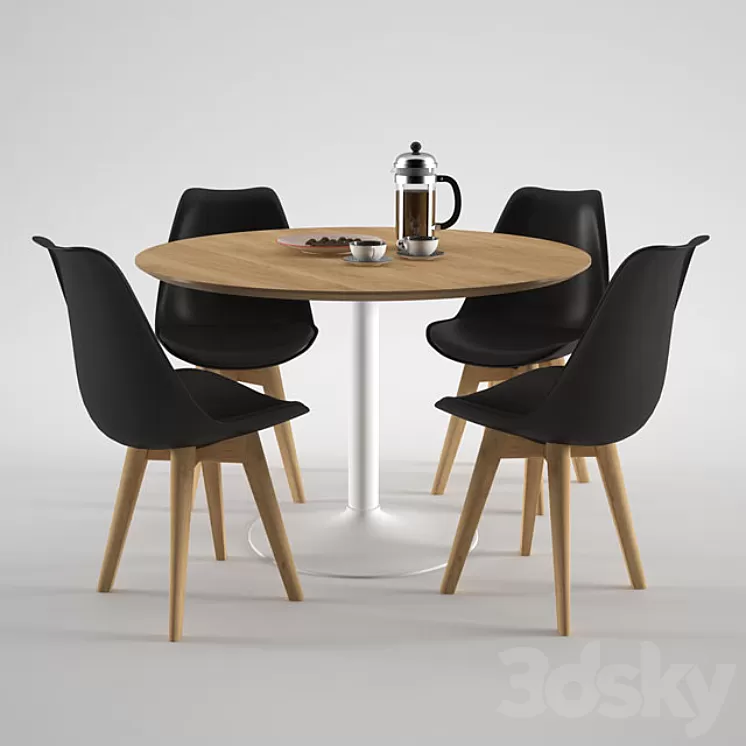 Habitat Lance Dining Table 3D Model Habitat Lance Dining Table 3D Model