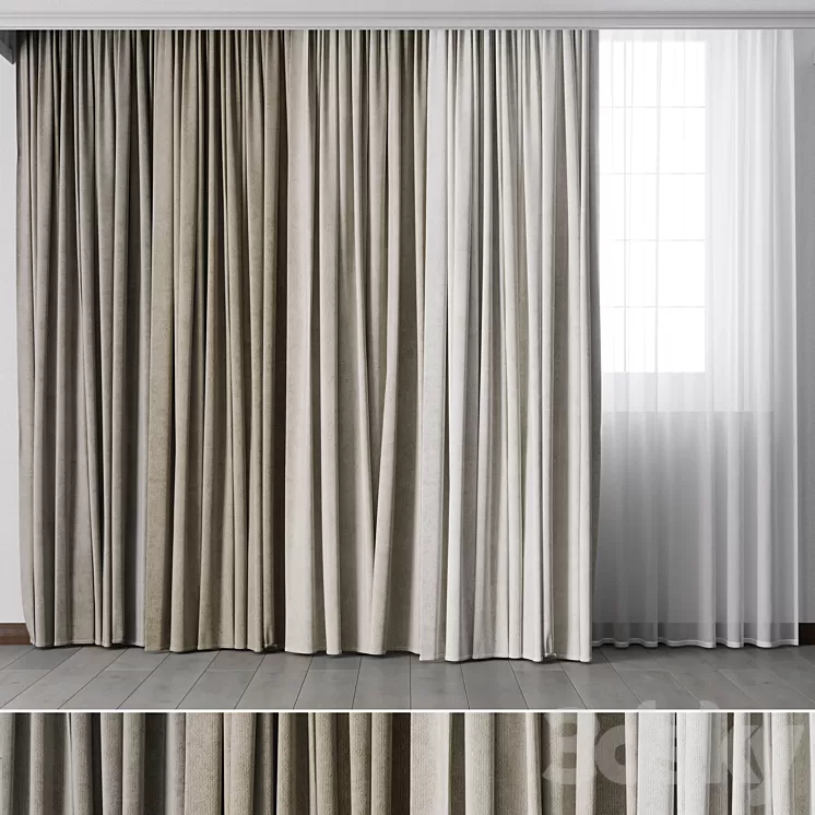hadi curtain 64 3D Model Free Download