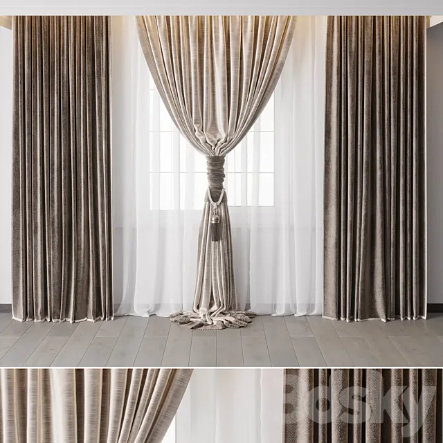 hadi curtain 76 – Classic curtains 3D Model