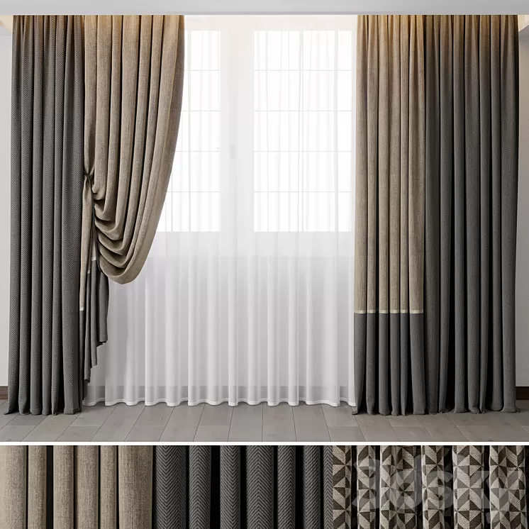 Hadi curtains 42 3D Model Free Download