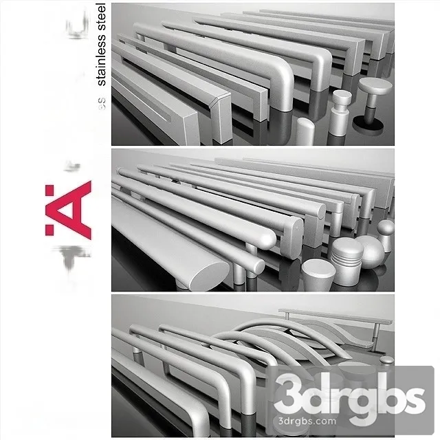 Hafele Handles Stanless Steel 3D Model Download