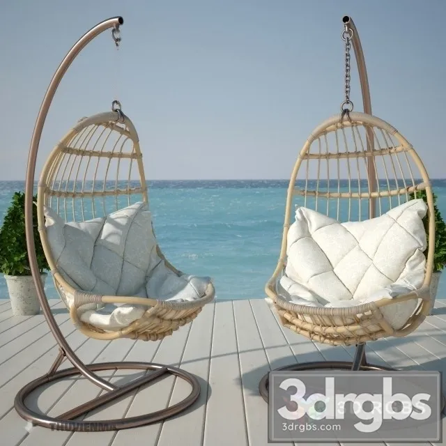 Haging Outdoor Armchair 3D Model Download