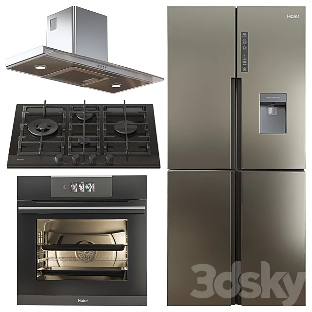 Haier Appliances Set3 3D Model Haier Appliances Set3 3D Model