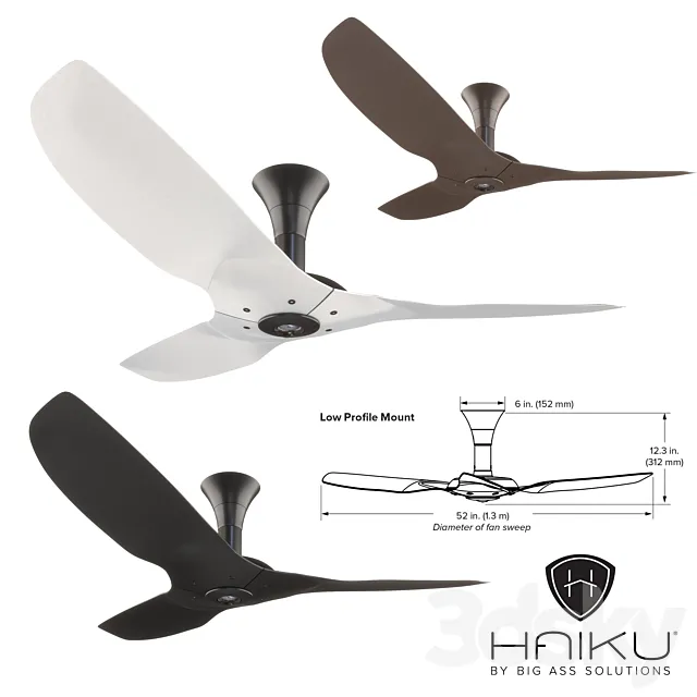 Haiku Luxe Series Fan 52 inch 3D Model