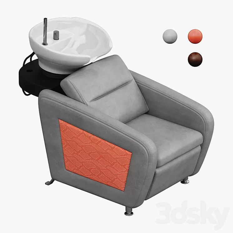 Hairdressing chair for hair washing MADISON 3D Model