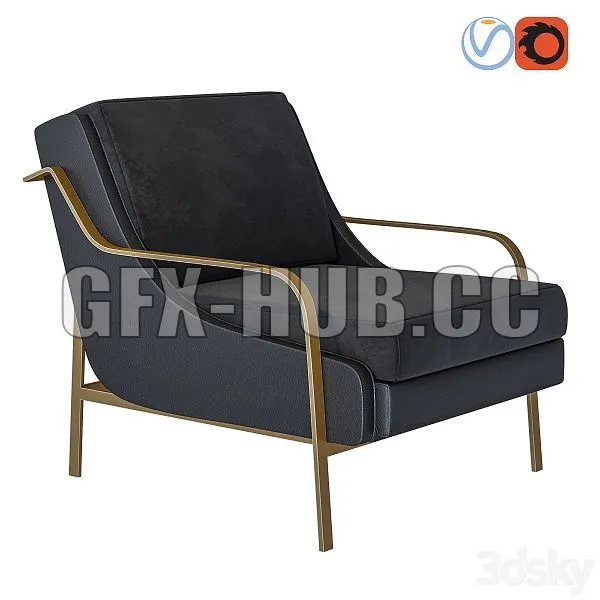 Halden Lounge Chair Rove Concept 3D Model