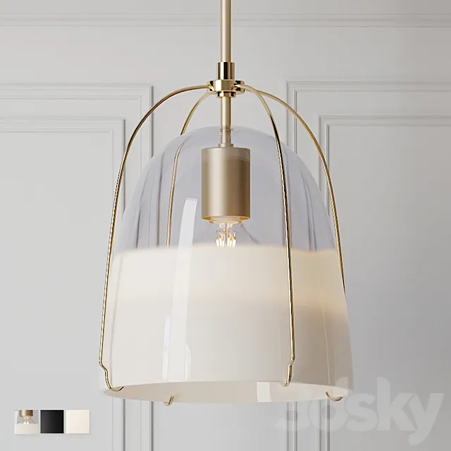 HALEIGH 8″ CLEAR & OPAL SPLIT GLASS DOME PENDANT 3DModel HALEIGH 8″ CLEAR & OPAL SPLIT GLASS DOME PENDANT 3DModel