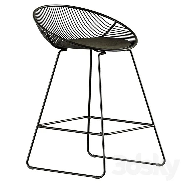 Half-bar chair Ufo 3D Model