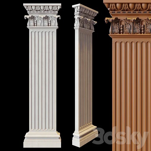 Half column 3DModel Half column 3DModel