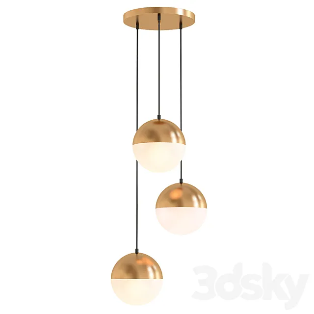Half Moon Round Multi Light Pendant 3D Model Half Moon Round Multi Light Pendant 3D Model