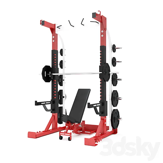 HALF RACK_ Hammer strength 3D Model