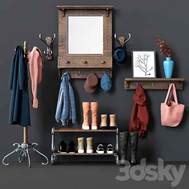 Hall Pottery Barn MORAN COLLECTION 3D Model