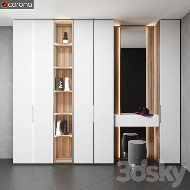 Hall Wardrobe OLIVIERI GLASS 3DModel