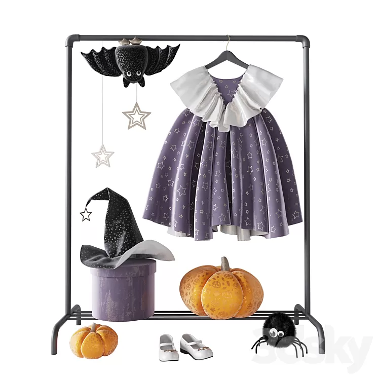Halloween Cloth Set 01 3D Model Halloween Cloth Set 01 3D Model