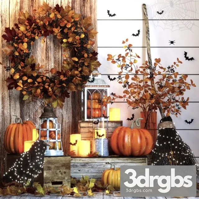 Halloween Decor Set 2 3D Model Download Halloween Decor Set 2 3D Model Download