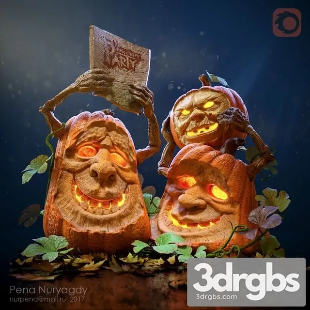 Halloween Party 3D Model Download Halloween Party 3D Model Download