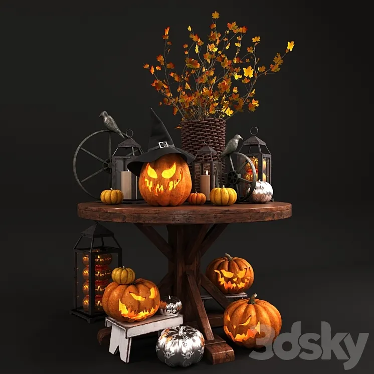 Halloween Set 3D Model