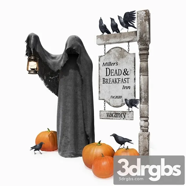 Halloween set for the exterior 3D Model Download
