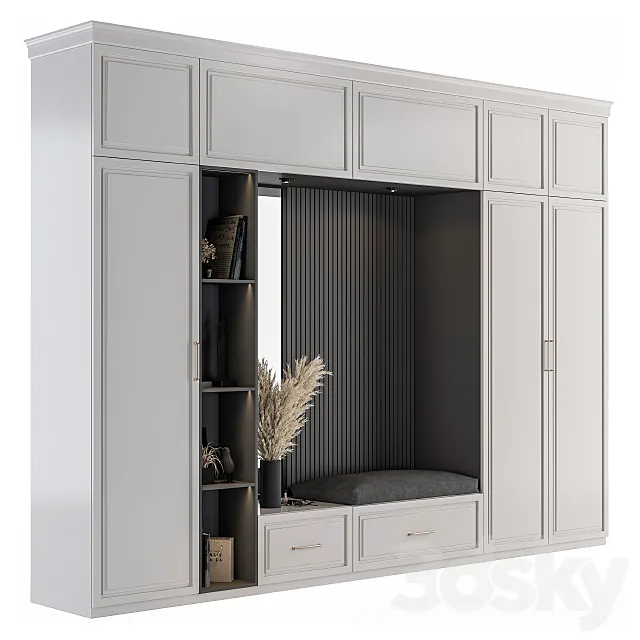 Hallway 06 – Gray and Black Set 3D Model Hallway 06 – Gray and Black Set 3D Model