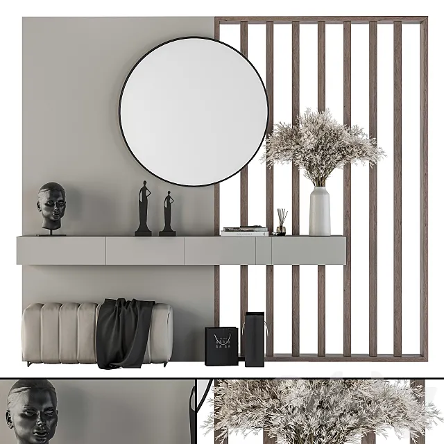 Hallway 12 – Gray and Wood Set 3DModel Hallway 12 – Gray and Wood Set 3DModel