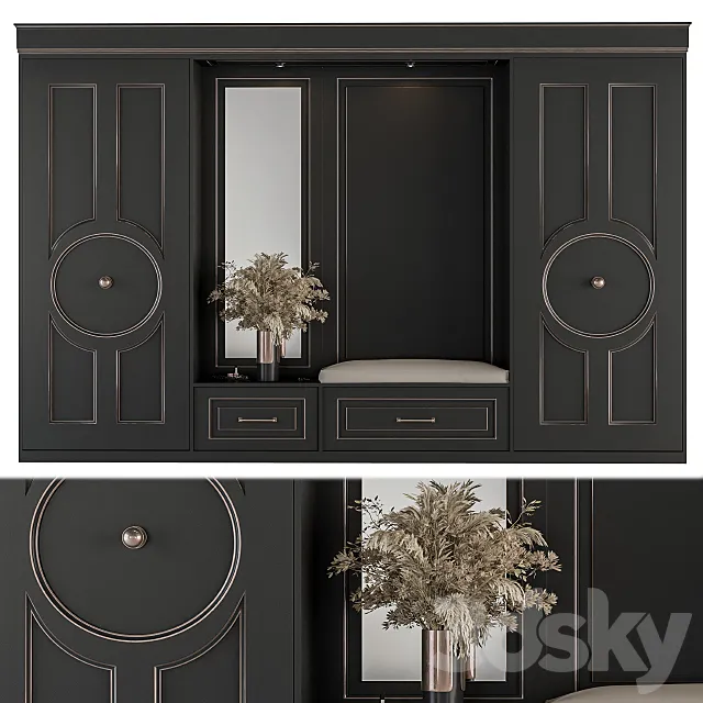 Hallway 16 – Black and Gold Set 3D Model Hallway 16 – Black and Gold Set 3D Model