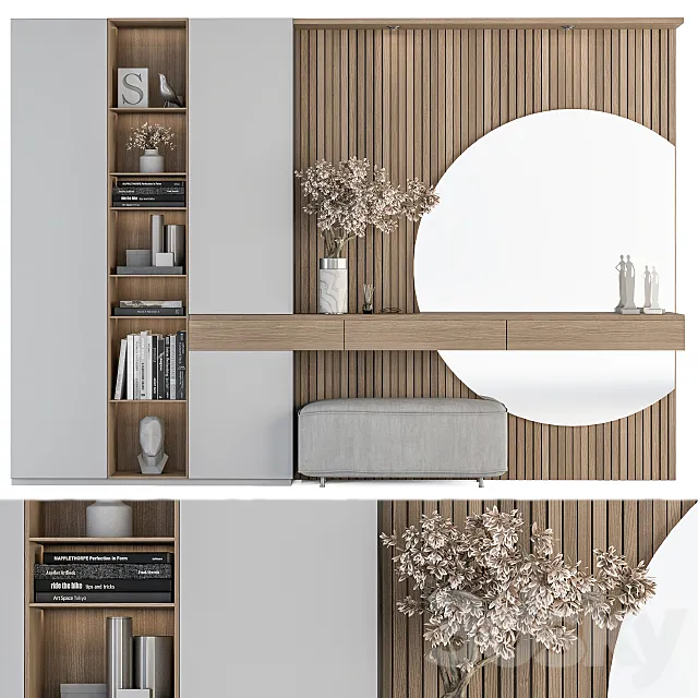 Hallway 23 – White and Wood Set 3D Model Hallway 23 – White and Wood Set 3D Model