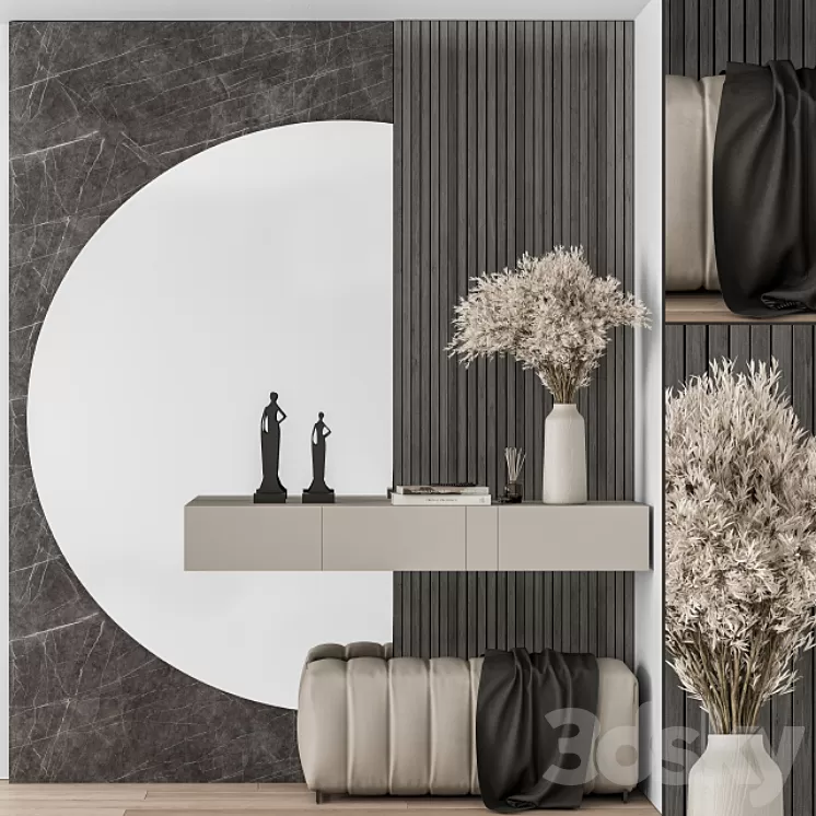 Hallway 24 – Black and Cream Entrance 3D Model