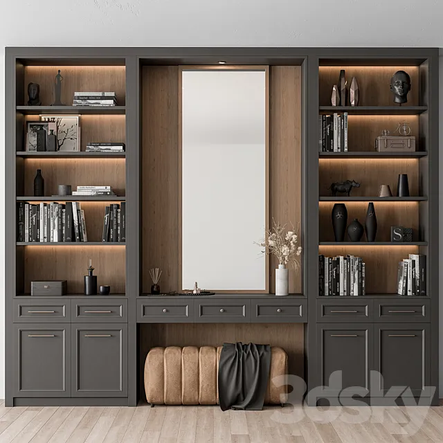 Hallway 34 – Classic Black and Wood Entrance 3D Model Hallway 34 – Classic Black and Wood Entrance 3D Model