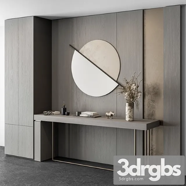 Hallway 41 – gray wood and gold entrance Hallway 41 – gray wood and gold entrance