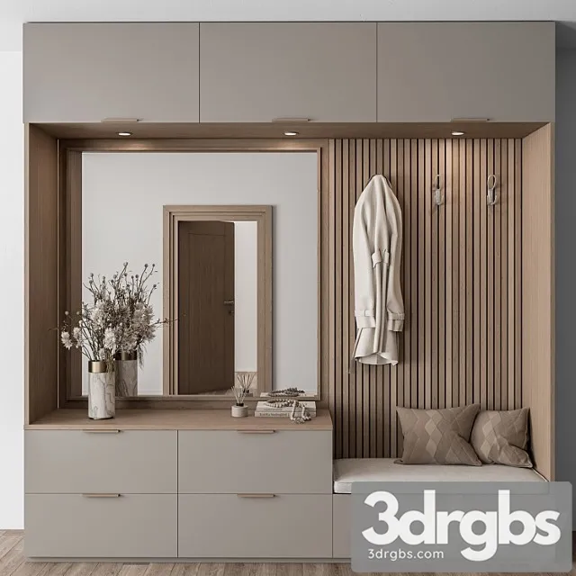 Hallway 46 – beige and wood entrance Hallway 46 – beige and wood entrance