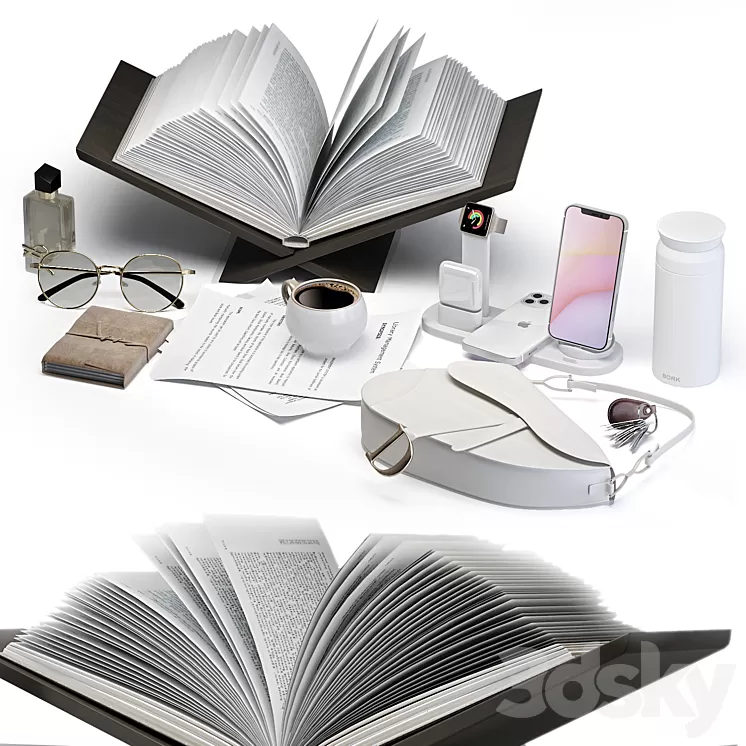 Hallway Accessory Set 3D Model Free Download