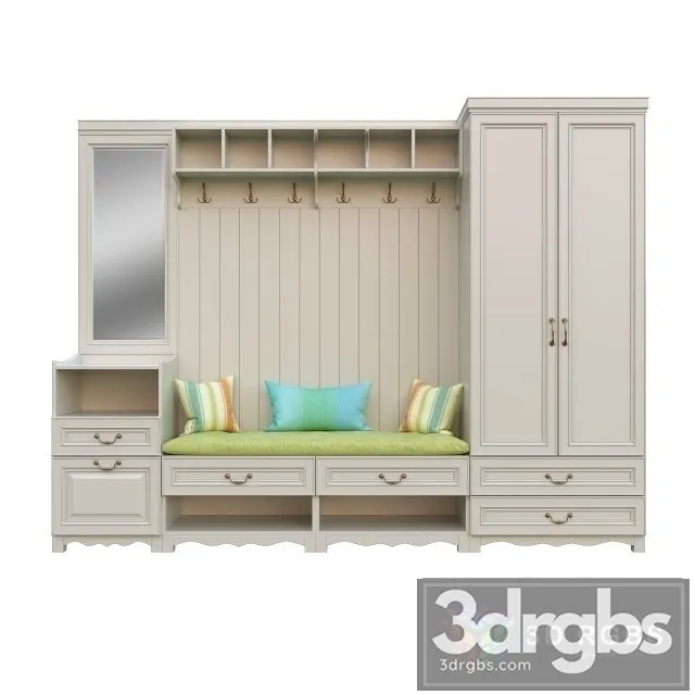 Hallway Bed Kid 3D Model Download