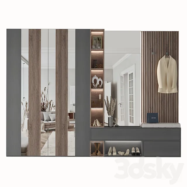 Hallway Composition 01 3D Model Hallway Composition 01 3D Model